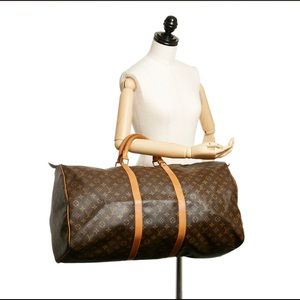 💎❤️✨AUTHENTIC💎✨❤️ Monogram Brown Louis Vuitton Keepall 60 Bag